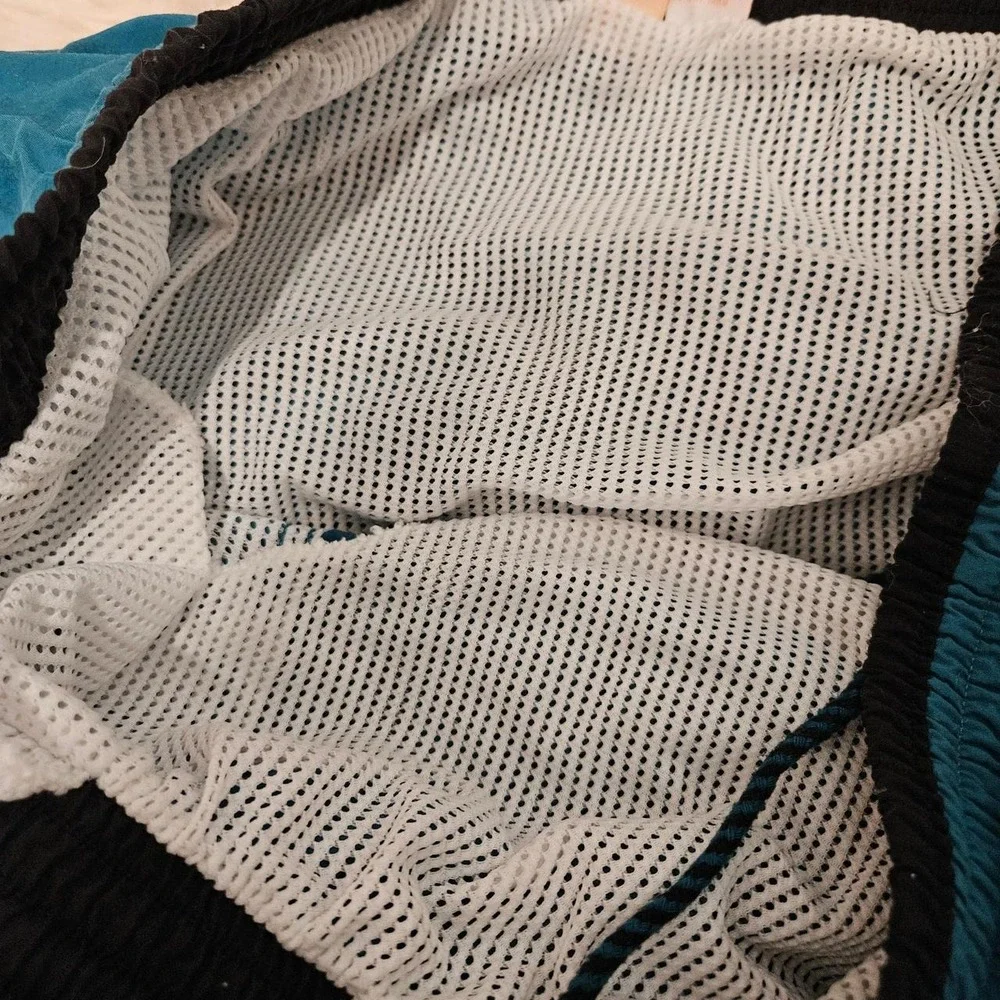VTG 90s Pro Spirit Men Sz XL Nylon Swim Shorts Trunks Beach Mesh Lined Teal